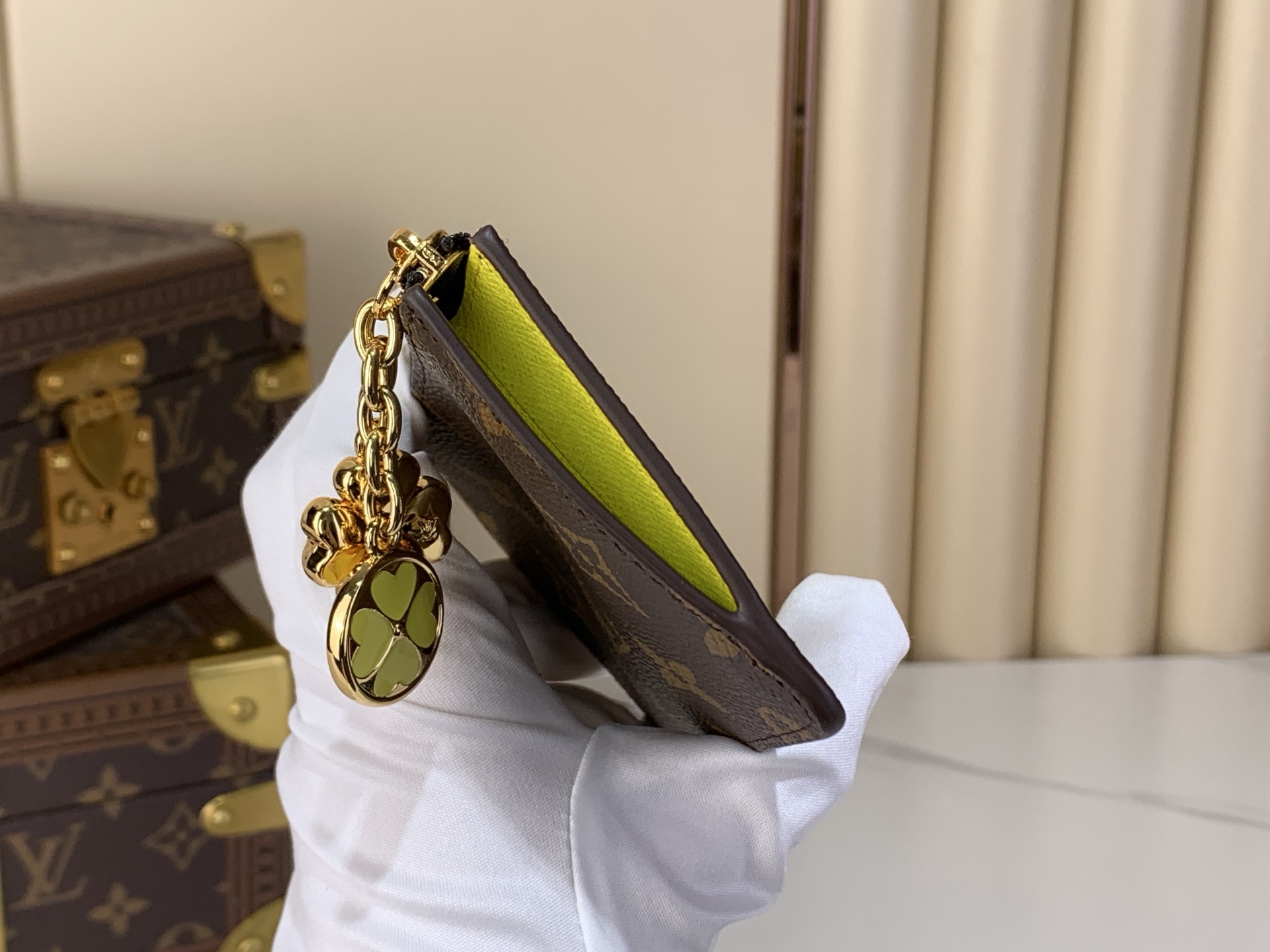 Louis Vuitton Romy M27771 Monogram with Neon Yellow everyday