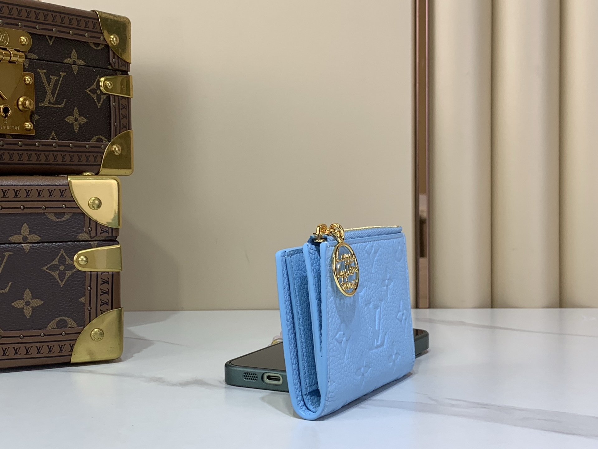 Louis Vuitton Lisa Blue Monogram Empreinte everyday shoulder