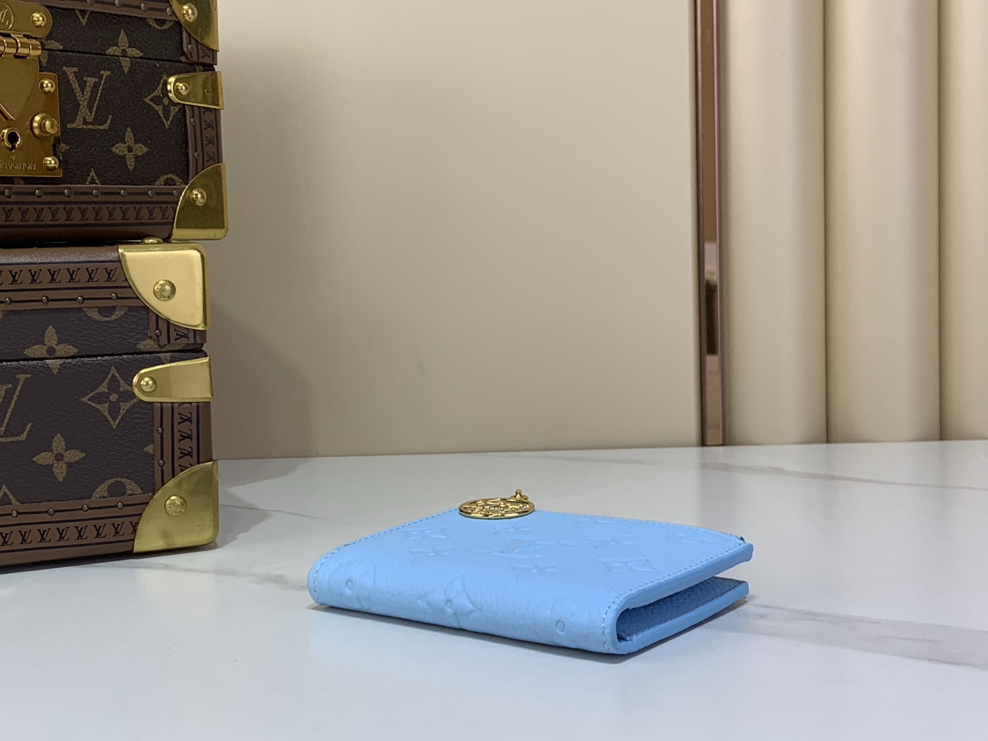 Louis Vuitton Lisa Blue Monogram Empreinte everyday shoulder