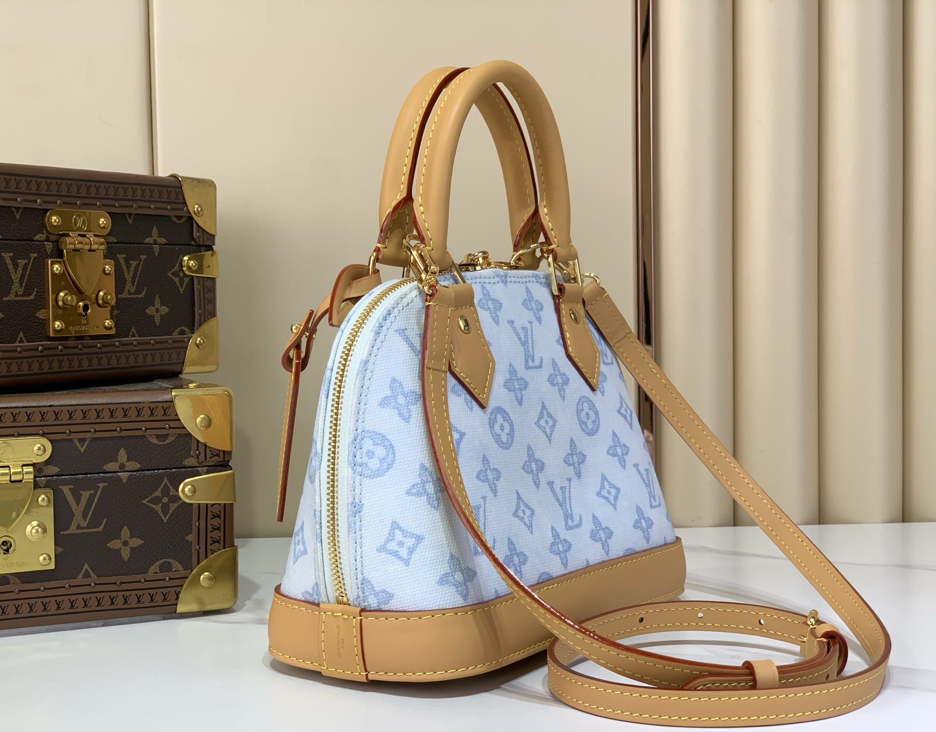 Louis Vuitton Alma BB Blue Monogram BB crossbody shoulder