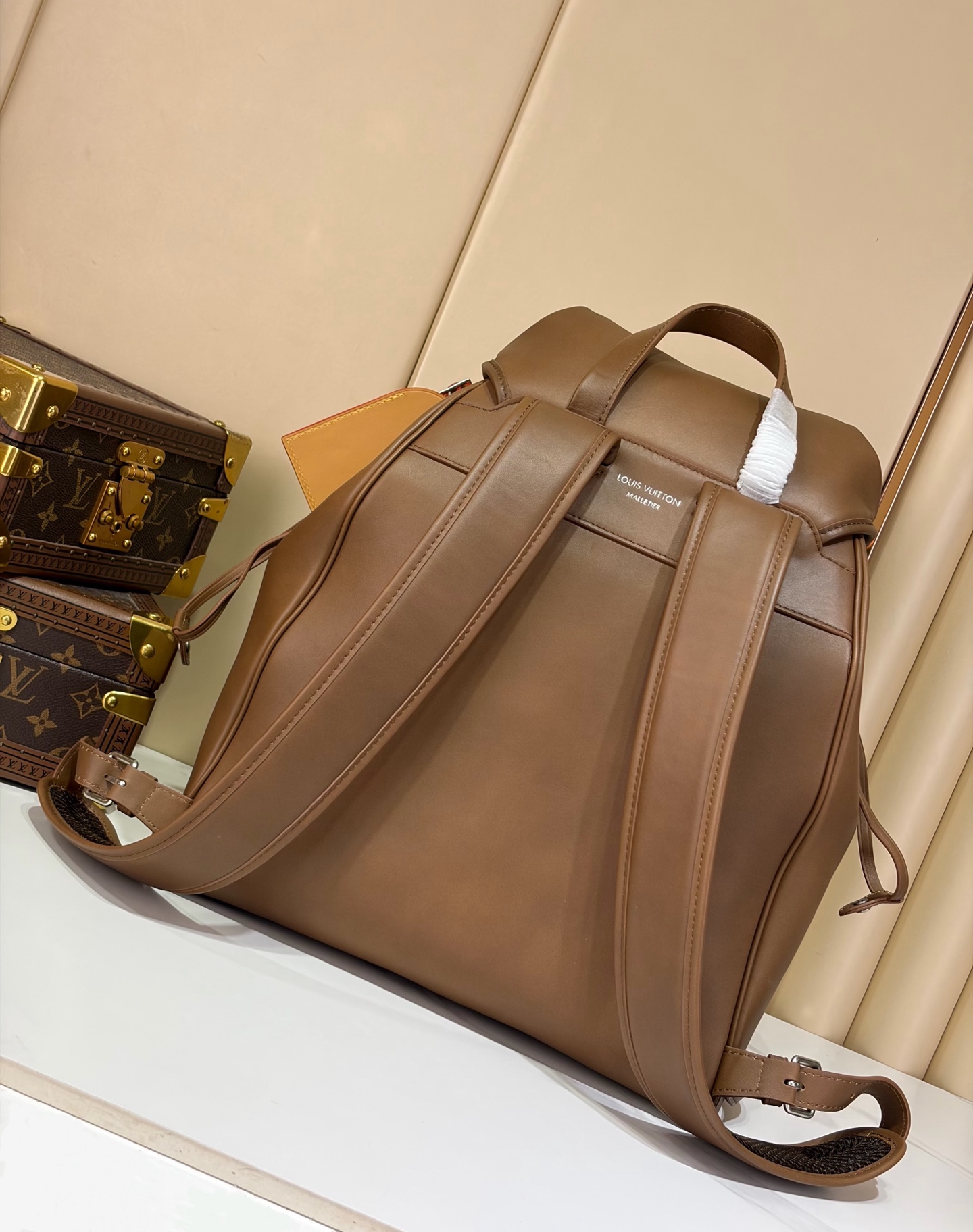 Louis Vuitton Montsouris Cargo Brown leather backpack shoulder