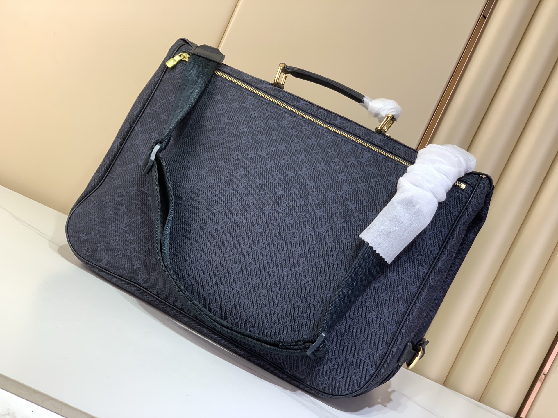 【顶级原单 SAUMUR 中古大号双子星手袋】M42313蓝色（丹宁牛仔） 狩猎包双子星大号手袋带手柄 SAUMUR大号