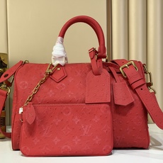 【顶级原单 SPEEDY BANDOULIÈRE 30 手袋 】M24426 玫红色/牛皮压鸵鸟纹 本款 Speedy 【顶级原单 SPEEDY BANDOULIÈRE 30 手袋 】M24426 玫红色/牛皮压鸵鸟纹 本款 Speedy