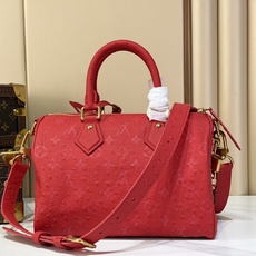 【顶级原单 SPEEDY BANDOULIÈRE 25 手袋 】M24426 玫红色/牛皮压鸵鸟纹 本款 Speedy 【顶级原单 SPEEDY BANDOULIÈRE 25 手袋 】M24426 玫红色/牛皮压鸵鸟纹 本款 Speedy
