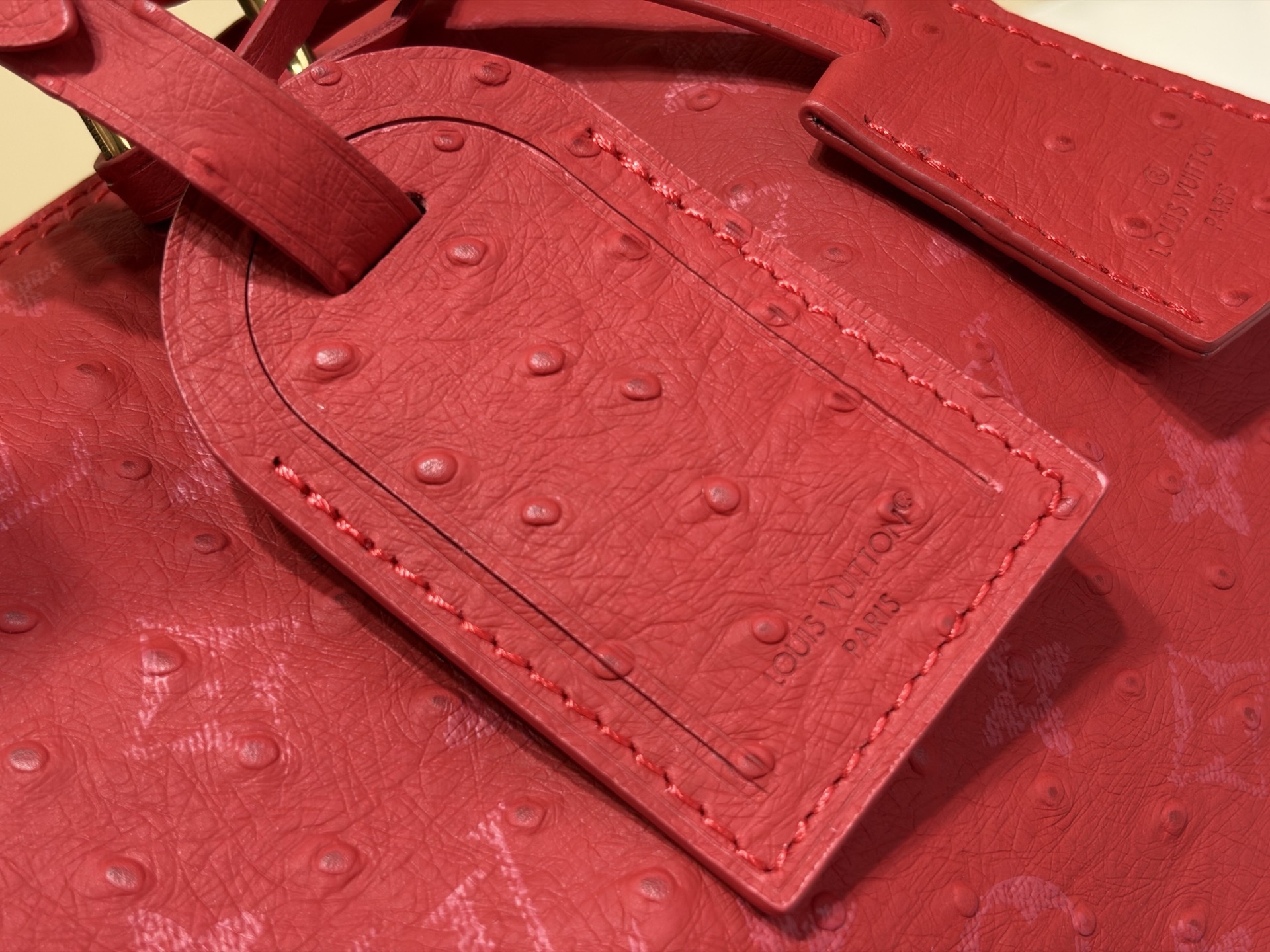 【顶级原单 SPEEDY BANDOULIÈRE 25 手袋 】M24426 玫红色/牛皮压鸵鸟纹 本款 Speedy 【顶级原单 SPEEDY BANDOULIÈRE 25 手袋 】M24426 玫红色/牛皮压鸵鸟纹 本款 Speedy