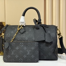 【顶级原单 SPEEDY BANDOULIÈRE 30 手袋 】M24426 黑色/牛皮压鸵鸟纹 本款 Speedy 【顶级原单 SPEEDY BANDOULIÈRE 30 手袋 】M24426 黑色/牛皮压鸵鸟纹 本款 Speedy