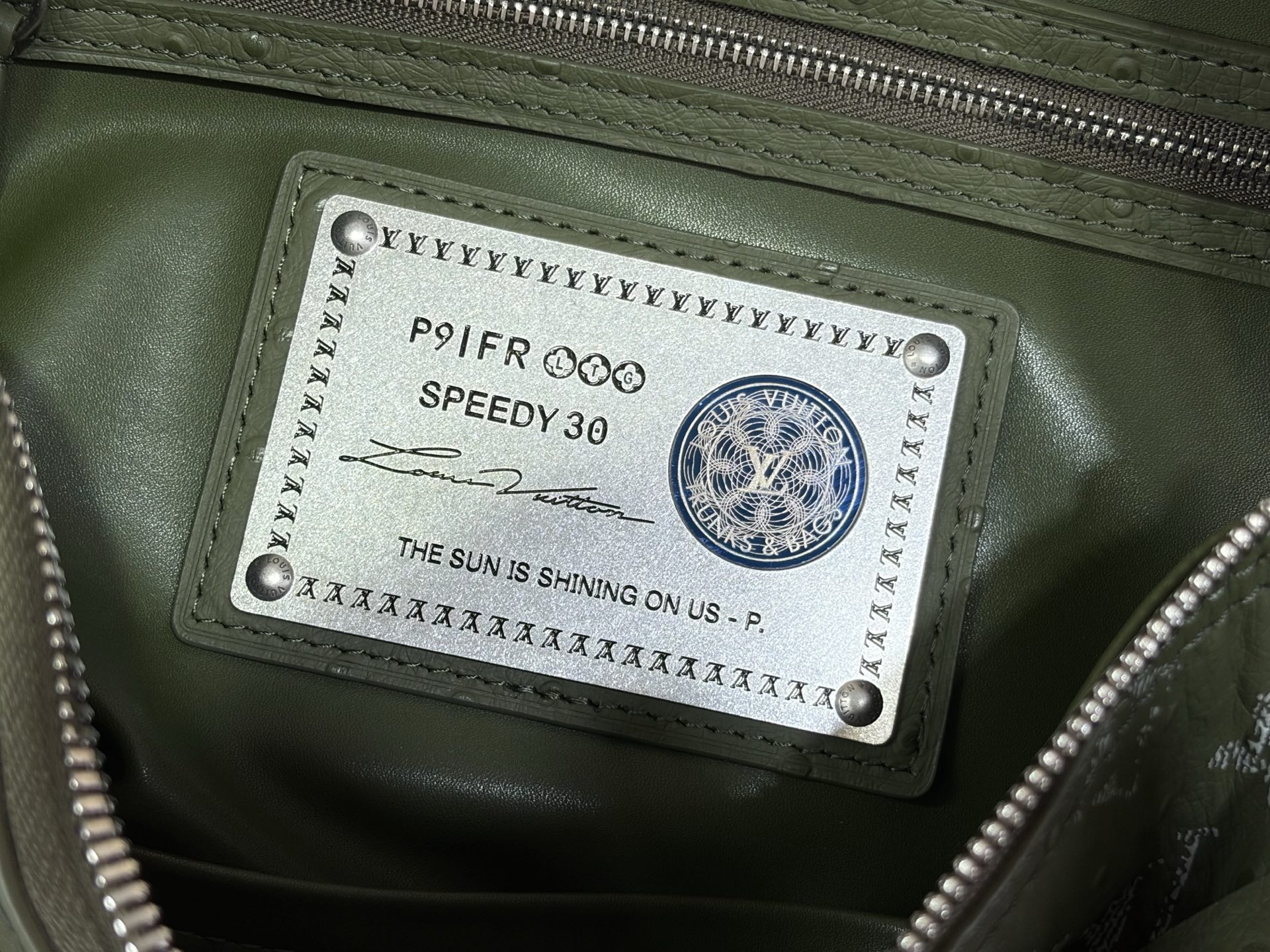 【顶级原单 SPEEDY BANDOULIÈRE 30 手袋 】M24426 绿色/牛皮压鸵鸟纹 本款 Speedy 【顶级原单 SPEEDY BANDOULIÈRE 30 手袋 】M24426 绿色/牛皮压鸵鸟纹 本款 Speedy