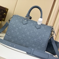 【顶级原单 SPEEDY BANDOULIÈRE 30 手袋 】M24426 蓝灰色/牛皮压鸵鸟纹 本款 Speedy 【顶级原单 SPEEDY BANDOULIÈRE 30 手袋 】M24426 蓝灰色/牛皮压鸵鸟纹 本款 Speedy