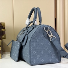 【顶级原单 SPEEDY BANDOULIÈRE 30 手袋 】M24426 蓝灰色/牛皮压鸵鸟纹 本款 Speedy 【顶级原单 SPEEDY BANDOULIÈRE 30 手袋 】M24426 蓝灰色/牛皮压鸵鸟纹 本款 Speedy