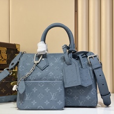 【顶级原单 SPEEDY BANDOULIÈRE 25 手袋 】M24426 蓝灰色/牛皮压鸵鸟纹 本款 Speedy 【顶级原单 SPEEDY BANDOULIÈRE 25 手袋 】M24426 蓝灰色/牛皮压鸵鸟纹 本款 Speedy