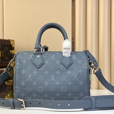 【顶级原单 SPEEDY BANDOULIÈRE 25 手袋 】M24426 蓝灰色/牛皮压鸵鸟纹 本款 Speedy 【顶级原单 SPEEDY BANDOULIÈRE 25 手袋 】M24426 蓝灰色/牛皮压鸵鸟纹 本款 Speedy