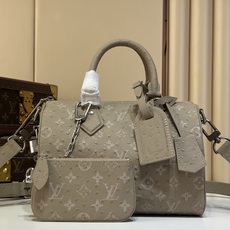 【顶级原单 SPEEDY BANDOULIÈRE 25 手袋 】M24426 灰色/牛皮压鸵鸟纹 本款 Speedy 【顶级原单 SPEEDY BANDOULIÈRE 25 手袋 】M24426 灰色/牛皮压鸵鸟纹 本款 Speedy