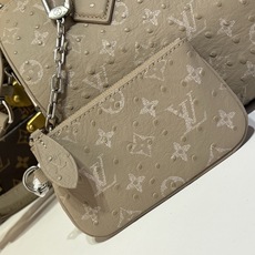 【顶级原单 SPEEDY BANDOULIÈRE 25 手袋 】M24426 灰色/牛皮压鸵鸟纹 本款 Speedy 【顶级原单 SPEEDY BANDOULIÈRE 25 手袋 】M24426 灰色/牛皮压鸵鸟纹 本款 Speedy