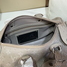 【顶级原单 SPEEDY BANDOULIÈRE 25 手袋 】M24426 灰色/牛皮压鸵鸟纹 本款 Speedy 【顶级原单 SPEEDY BANDOULIÈRE 25 手袋 】M24426 灰色/牛皮压鸵鸟纹 本款 Speedy
