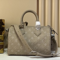 【顶级原单 SPEEDY BANDOULIÈRE 25 手袋 】M24426 灰色/牛皮压鸵鸟纹 本款 Speedy 【顶级原单 SPEEDY BANDOULIÈRE 25 手袋 】M24426 灰色/牛皮压鸵鸟纹 本款 Speedy