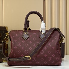 【顶级原单 SPEEDY BANDOULIÈRE 30 手袋】M2A417 酒红色 本款 Speedy 30 Ban 【顶级原单 SPEEDY BANDOULIÈRE 30 手袋】M2A417 酒红色 本款 Speedy 30 Ban
