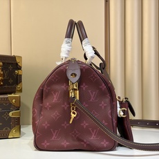 【顶级原单 SPEEDY BANDOULIÈRE 30 手袋】M2A417 酒红色 本款 Speedy 30 Ban 【顶级原单 SPEEDY BANDOULIÈRE 30 手袋】M2A417 酒红色 本款 Speedy 30 Ban