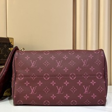 【顶级原单 SPEEDY BANDOULIÈRE 30 手袋】M2A417 酒红色 本款 Speedy 30 Ban 【顶级原单 SPEEDY BANDOULIÈRE 30 手袋】M2A417 酒红色 本款 Speedy 30 Ban