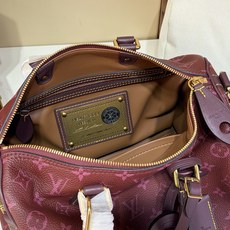 【顶级原单 SPEEDY BANDOULIÈRE 30 手袋】M2A417 酒红色 本款 Speedy 30 Ban 【顶级原单 SPEEDY BANDOULIÈRE 30 手袋】M2A417 酒红色 本款 Speedy 30 Ban