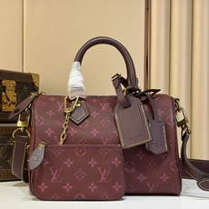 【顶级原单 SPEEDY BANDOULIÈRE 25 手袋】M2A417 酒红色 本款 Speedy 25 Ban 【顶级原单 SPEEDY BANDOULIÈRE 25 手袋】M2A417 酒红色 本款 Speedy 25 Ban
