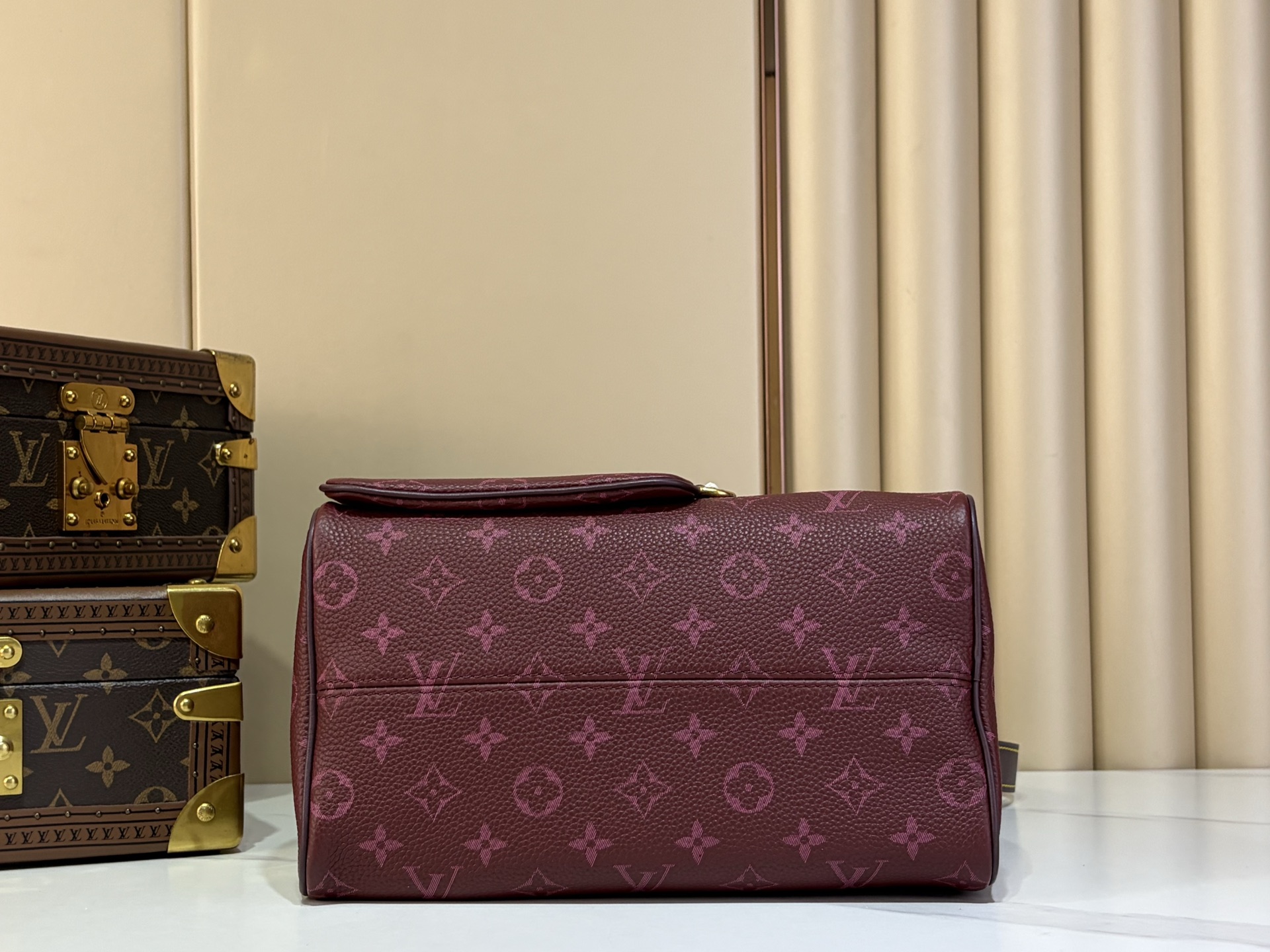 【顶级原单 SPEEDY  BANDOULIÈRE 25 手袋】M2A417 酒红色 本款 Speedy  25 Ban