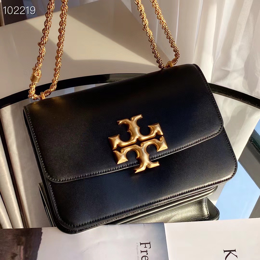 Tory Burch ～TB新款大号豆腐包 四个颜色 黑色、酒红色、棕色、米白 链条可以单肩和斜挎两用