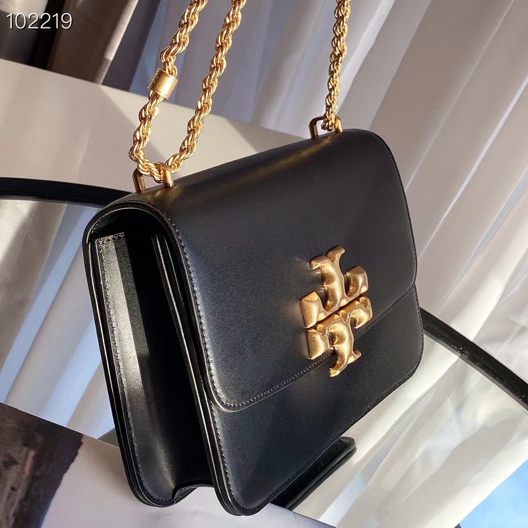 Tory Burch ～TB新款大号豆腐包 四个颜色 黑色、酒红色、棕色、米白 链条可以单肩和斜挎两用