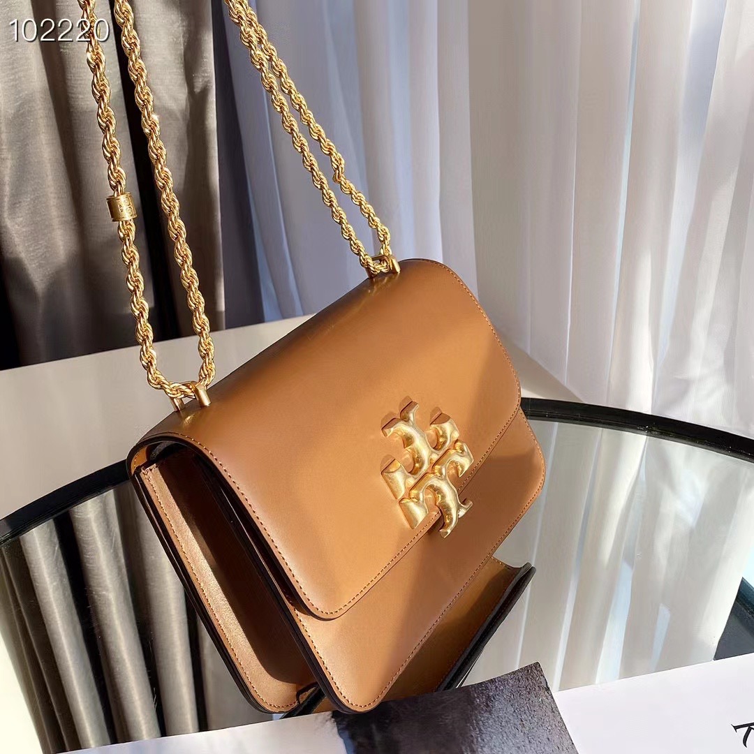 Tory Burch ～TB新款大号豆腐包 四个颜色 黑色、酒红色、棕色、米白 链条可以单肩和斜挎两用
