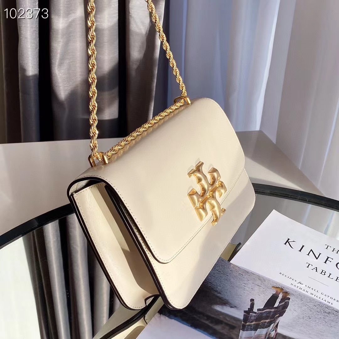 Tory Burch ～TB新款大号豆腐包 四个颜色 黑色、酒红色、棕色、米白 链条可以单肩和斜挎两用