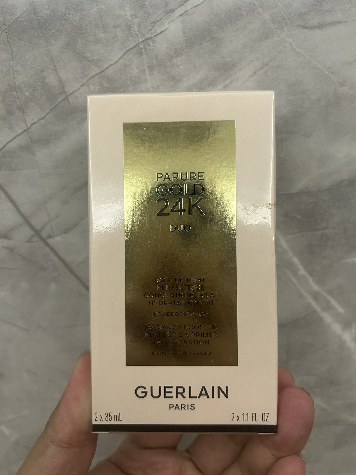 120。娇兰24K金钻妆前乳35ml/明通版 🔜 明通版.高质量❗️🇫🇷Guerlain娇兰24K金钻妆前乳35ml【新品】 到货，小件50支，件100支，询价❗️