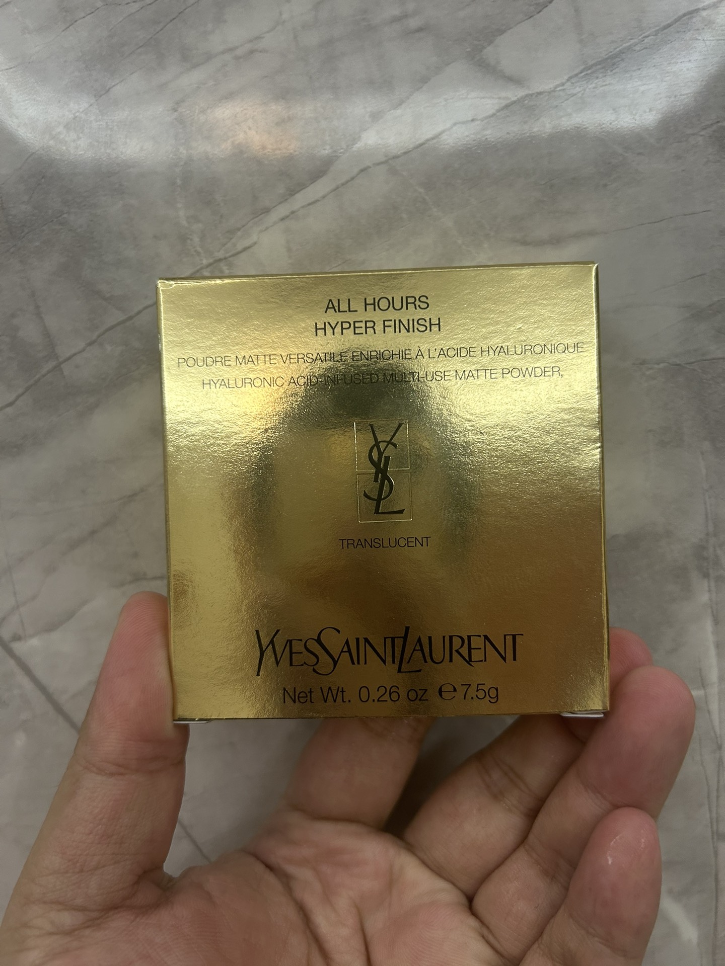 55. Polvo compacto de cuero nuevo de YSL 7.5g 🔜 alta calidad❗️3 colores: transparente#, 01#, 02#. 【Nuevo】Polvo compact…