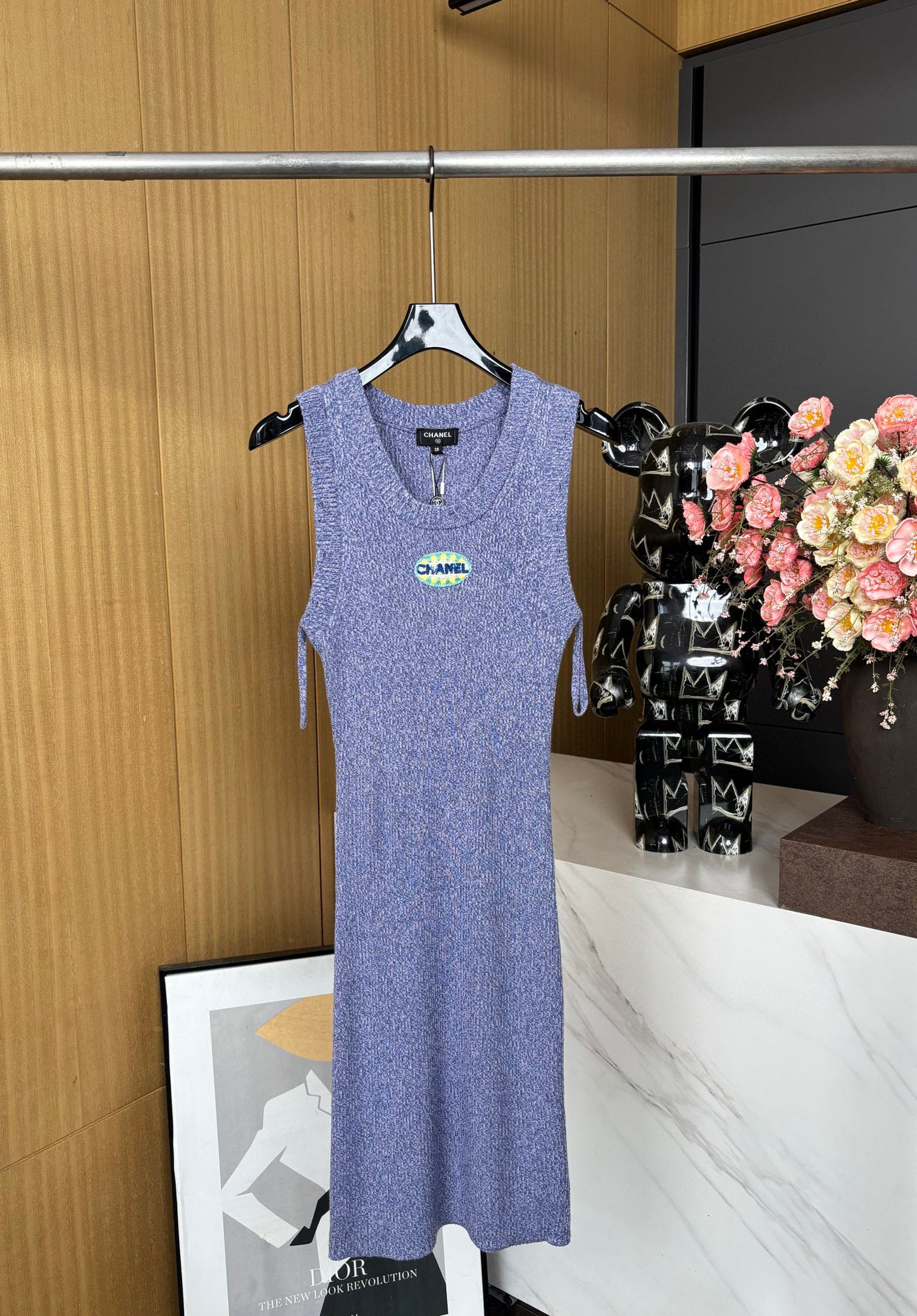 NO:333270,Chanel* Xiaoxiang New Spring and Summer Embroidered Letters Ripped Dress, Classic Vacation Style Striped Hook Flower, Chest Letter Embroidery, Versatile Any Lower Body, Casual Style SML, Chanel, Skirts, Alexander Wang19860909Chanel*小香 春夏新款 刺绣字母破洞连衣裙、经典度假风条纹钩花、胸前字母刺绣、百搭任何下半身、休闲版型 码数SML,,chanel,skirts,alexander wang,Women's clothing