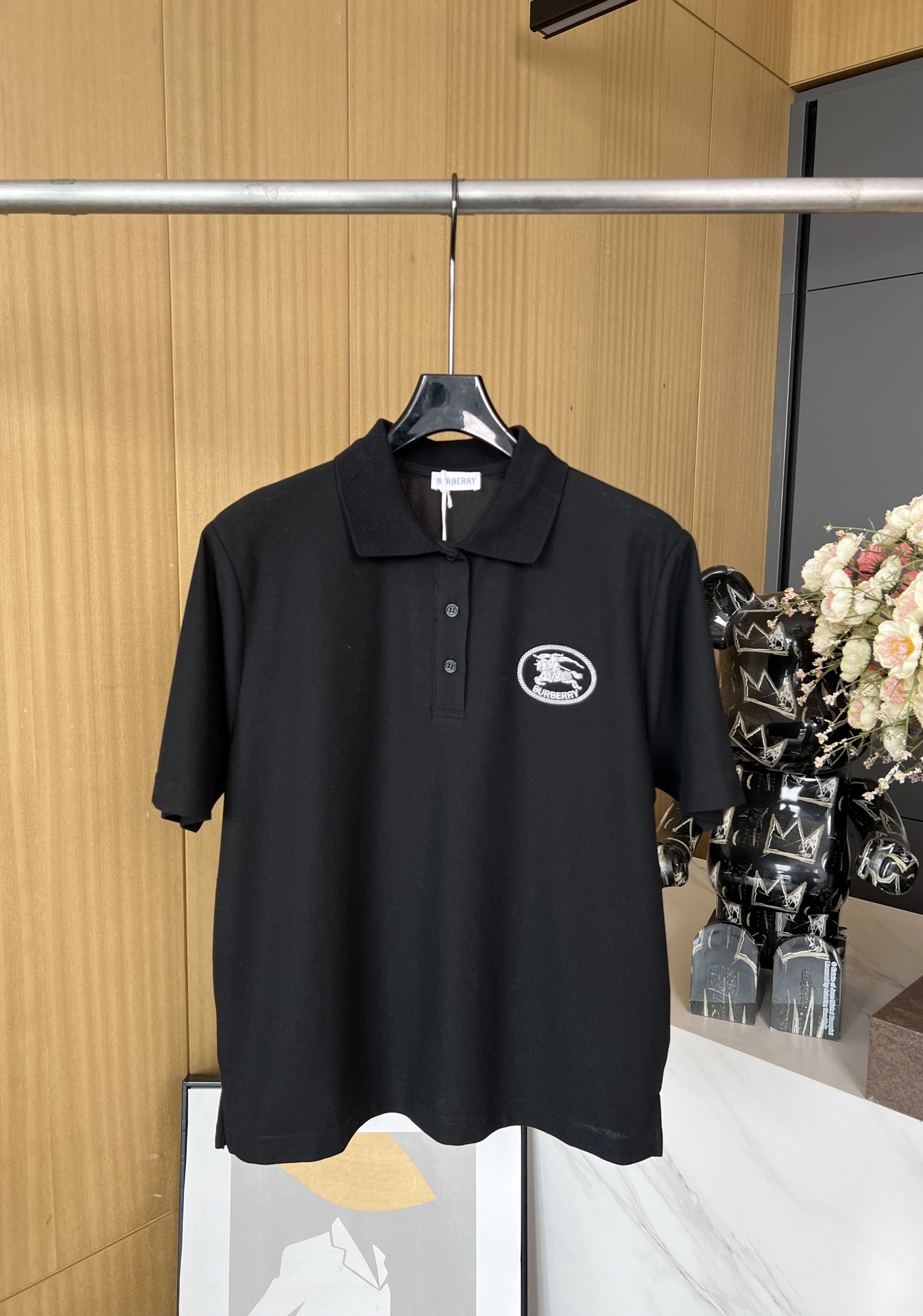 NO:333399,BURBERRY Spring and Summer New Style War Horse Embroidered Cotton Polo Shirt, Equestrian Knight Logo (EKD) embroidery, casual style SML, burberry, alexander wang19860909BURBERRY 春夏新款 战马刺绣棉质Polo衫、前胸饰有马术骑士徽标 (EKD）刺绣、休闲版型 码数SML,,burberry,alexander wang,Women's clothing