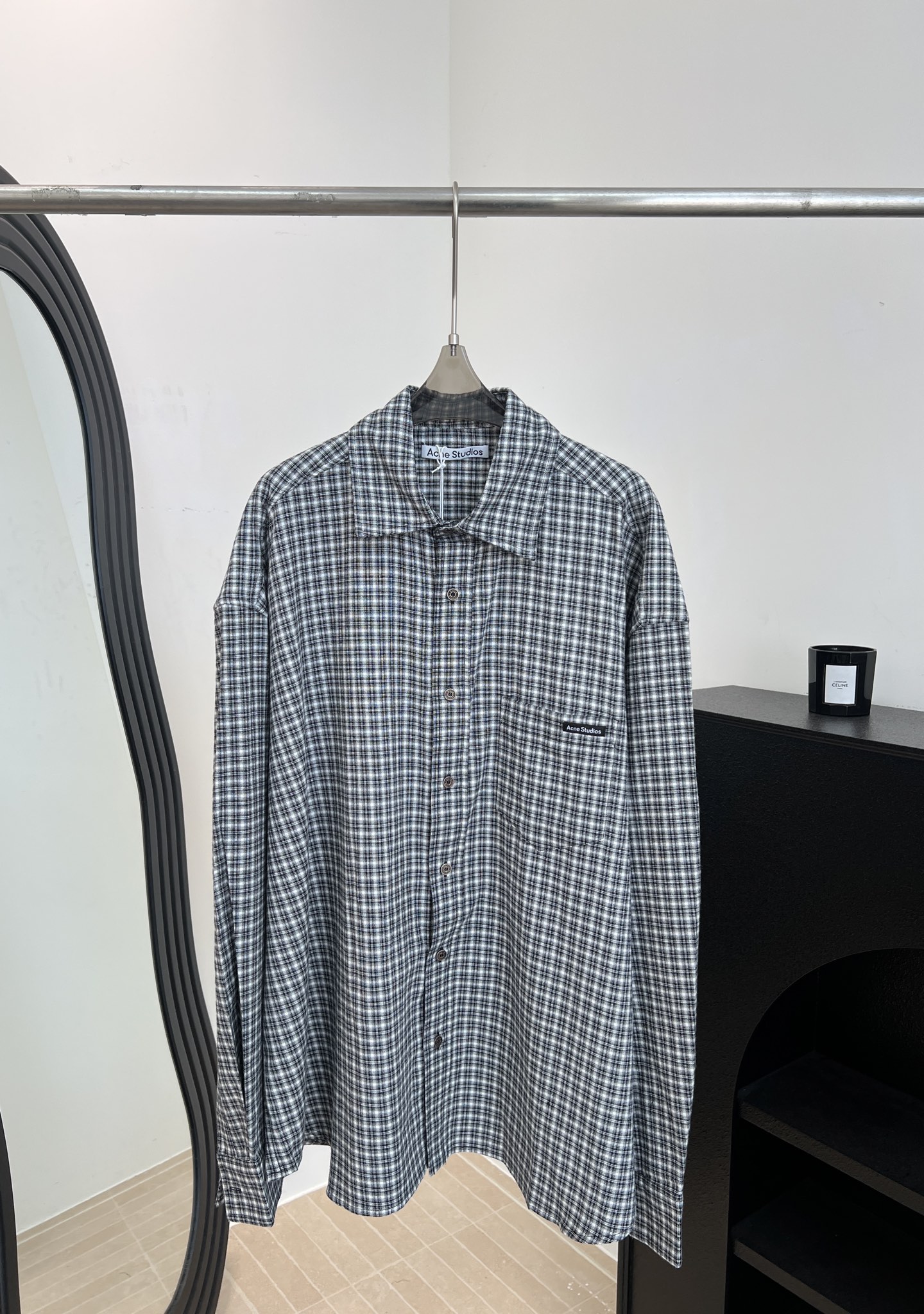 NO:758268,Acne Studios spring and summer new flannel button-down shirt, plaid pattern with a chest pocket, printed with Acne Studios logo label, casual fit, size S M L XL,,acne studios,dior,shirts,19860909Acne Studios 春夏新款 法兰绒纽扣衬衫、格纹图案配有一个胸前口袋、上面印有Acne Studios标志标签、休闲版型 码数S M L XL,,acne studios,dior,shirts,,Women's clothing