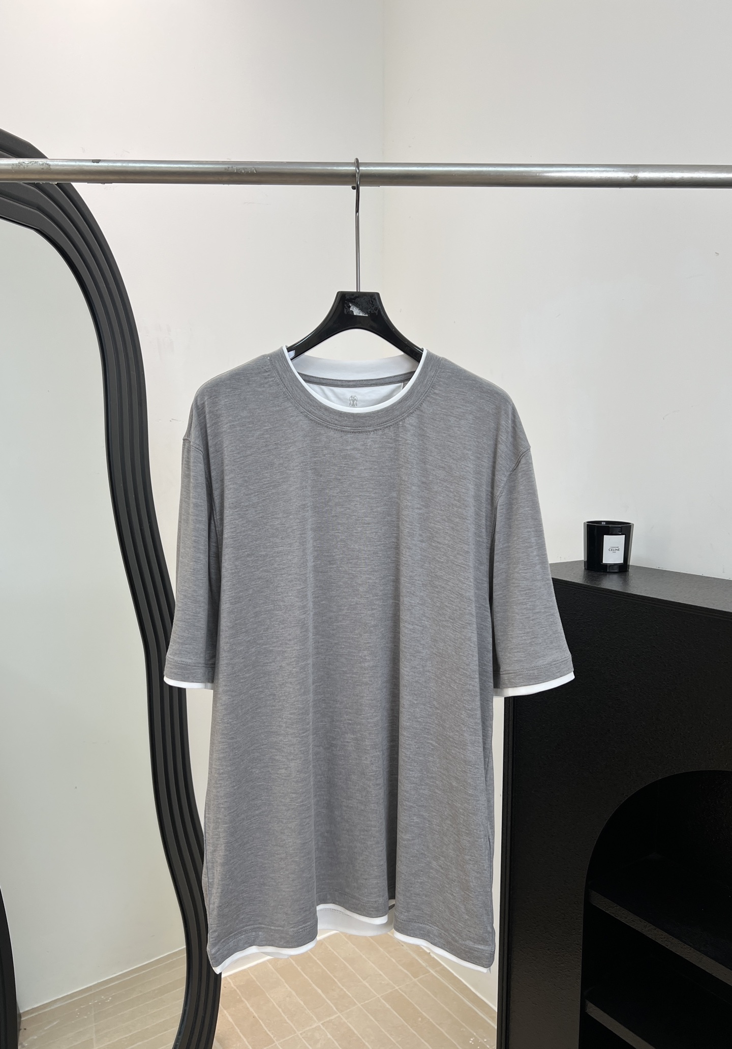 NO:907020,Men's BC spring and summer new model, cotton fake two-piece knitted short-sleeves, customized cotton fabric that is soft and skin-friendly, breathable and comfortable, contrasting color design, white edged collar + cuff details, loose fit, size S M L XL,, T-shirt,19860909男款BC 春夏新款 棉质假两件针织短袖、定制棉质面料柔软亲肤、透气又舒适撞色设计、白色包边领口+袖口细节、宽松版型 码数S M L XL,,T-shirt,,Women's clothing