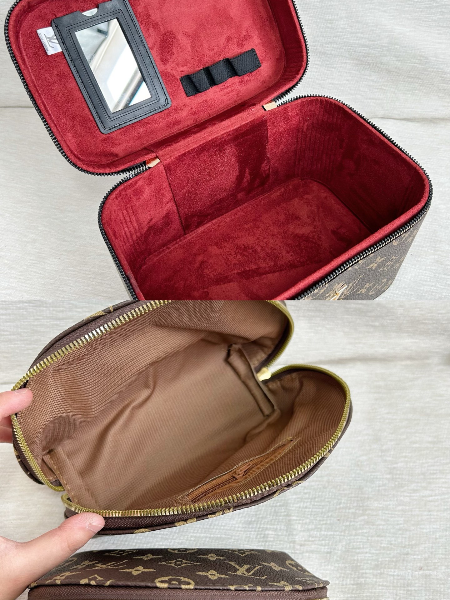 P200
三件套 lv
旅行袋+化妆箱+贝壳包 3件套组合
 
尺寸：大45x33cm，中23x16cm，小20x16cm.