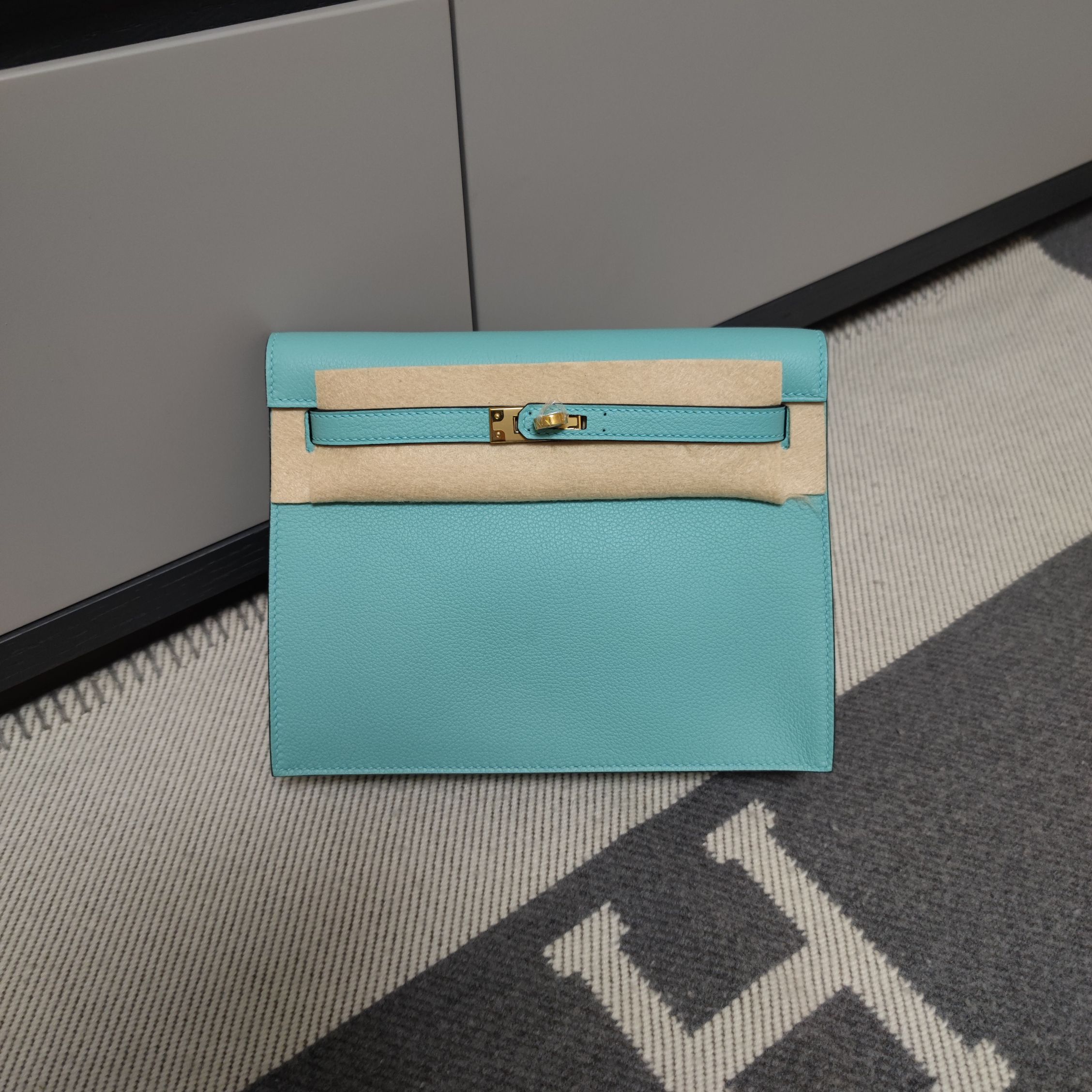 Hermes Kelly Bolsos de mano Bolsos cruzados y bandoleras Azul Hardware plateado