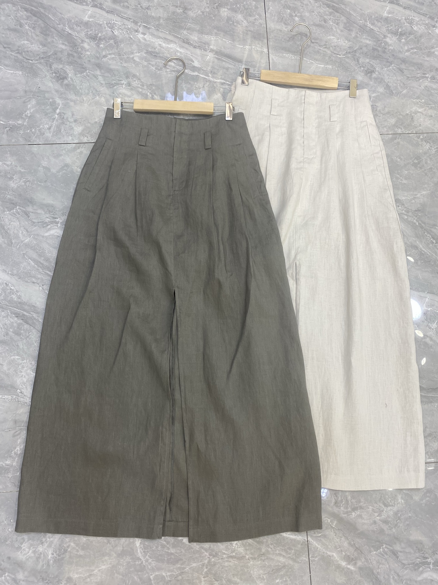NO:330266,Original single ruthless women's clothing with packaging TB linen front slit skirt Linen Original slim color dark green sml, skirts, alexander wang19860909原单狠货女装 配包装tb亚麻前开叉半裙 亚麻 原麻色墨绿色sml,,skirts,alexander wang,Women's clothing