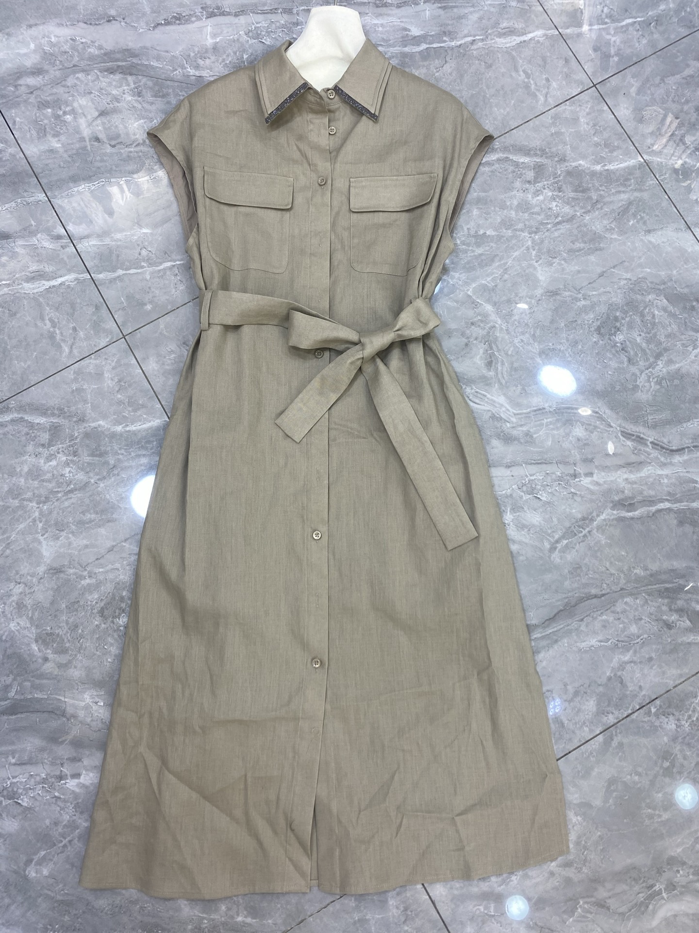 NO:330515,Original single ruthless women's clothing with packaging BC belt slit dress linen brown sml, skirts, alexander wang19860909原单狠货女装 配包装bc腰带开叉连衣裙 亚麻 咖色sml,,skirts,alexander wang,Women's clothing