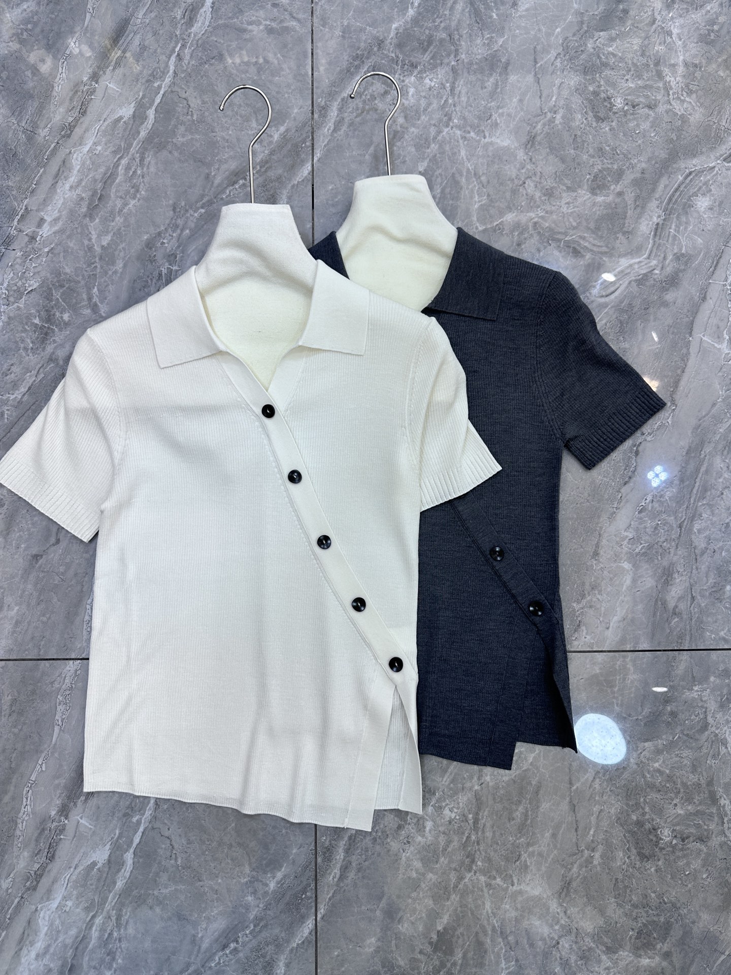Fashion Review: P805 Hard-Ass Dress in Wool and Silk Blend, White Dark Grey.