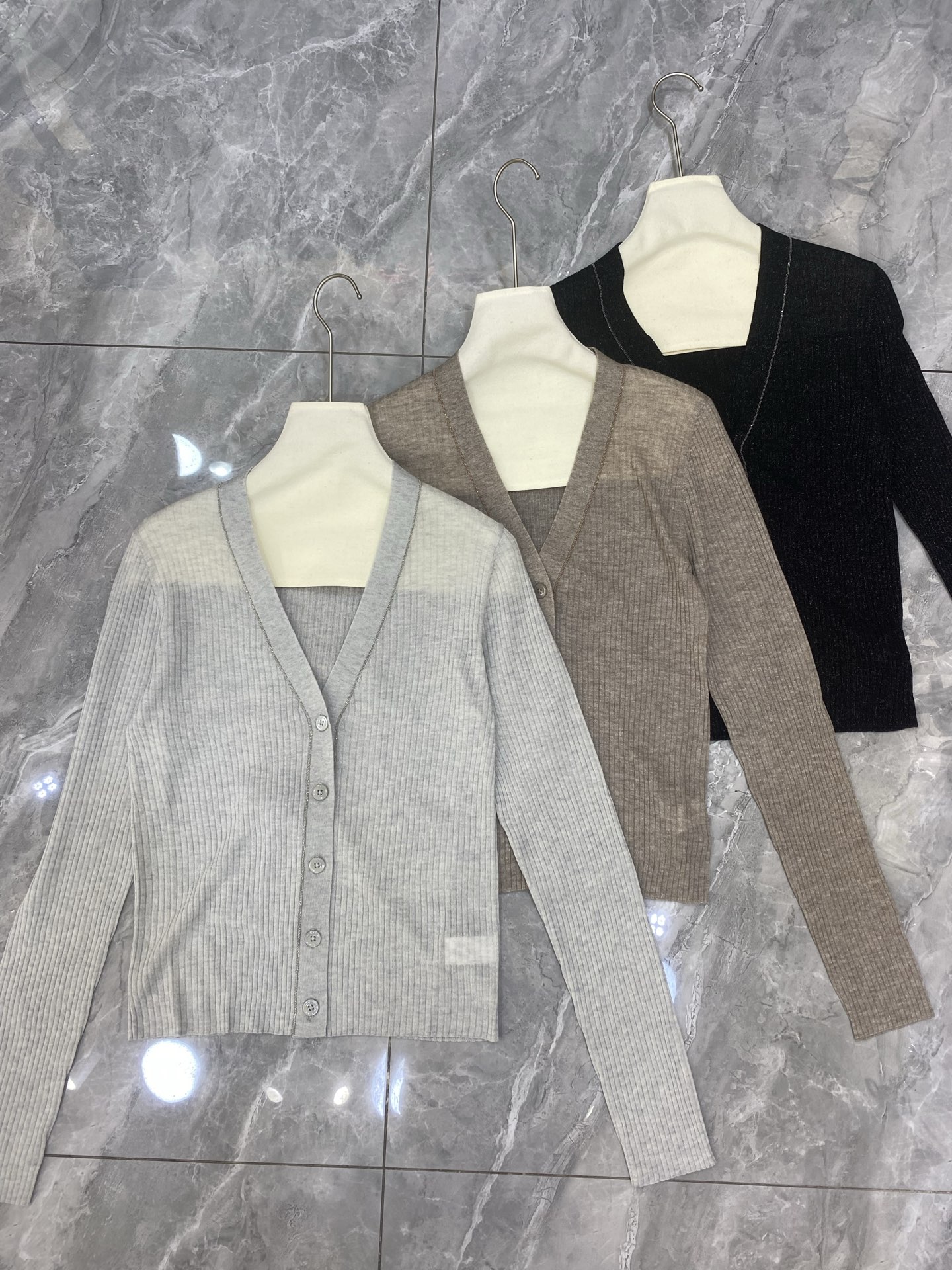 Women’s Wool Suit with BC Superv Collar in White, Purple, and Black
