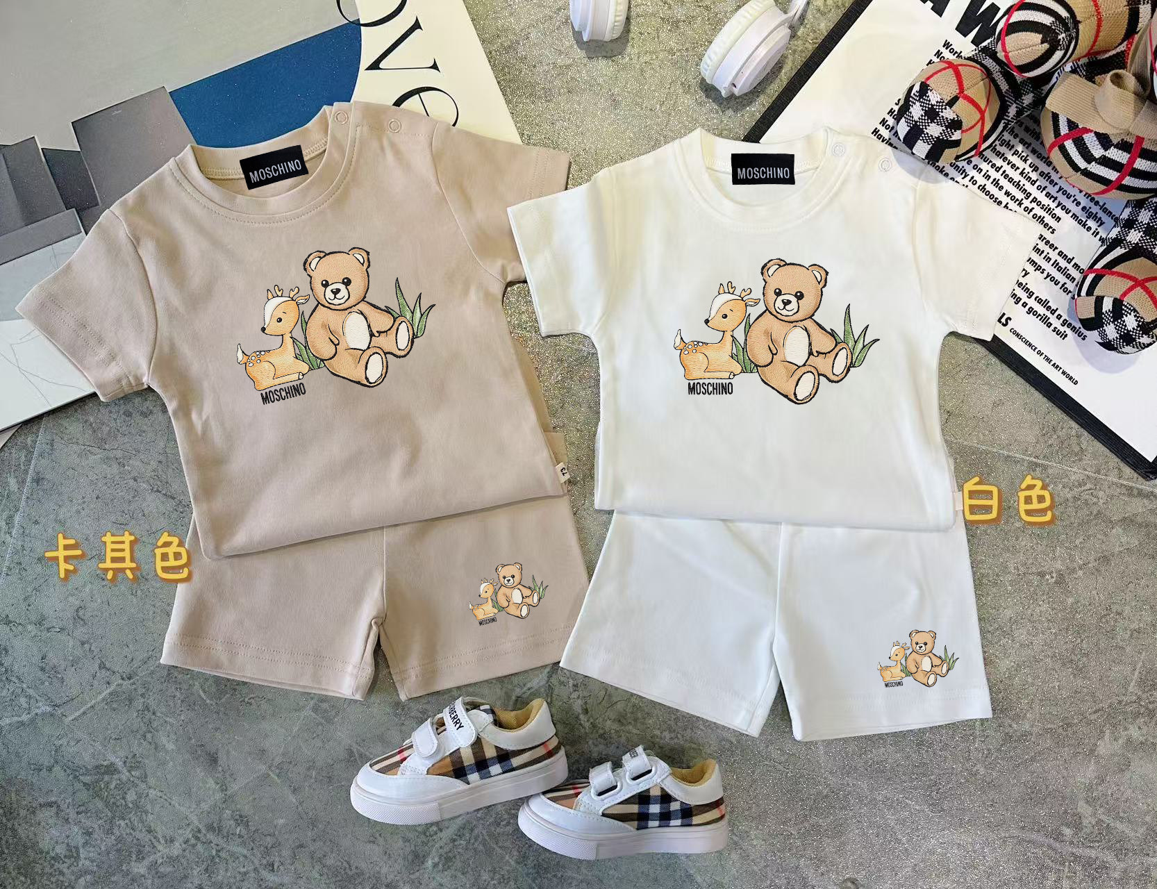 Conjunto de verano MOS para bebé @105 venta rápida, múltiples modelos y colores, para niños y niñas. Conjunto muy cómod…