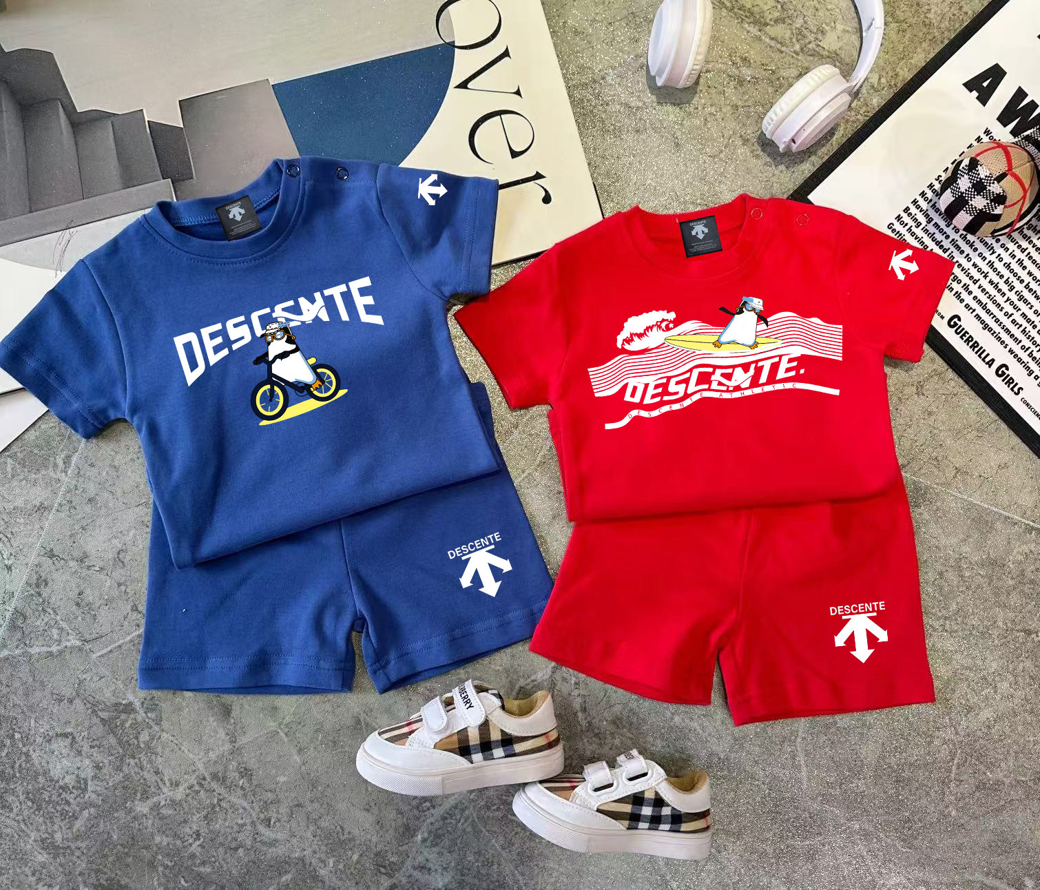 Conjunto de verano para bebé Descente @ 105 venta rápida Tela personalizada, suave y cómoda, el conjunto es muy fácil d…