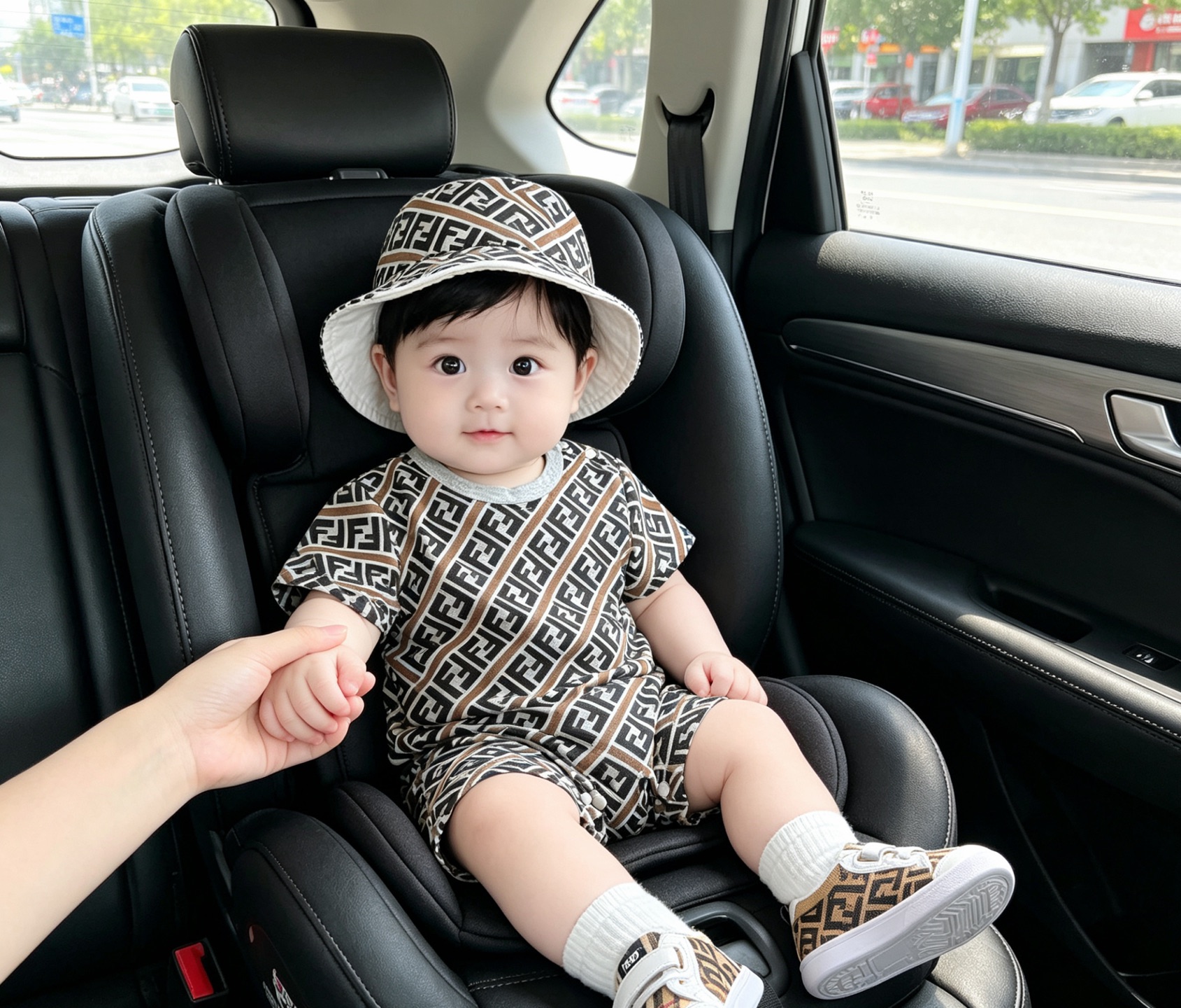 Mira la foto del bebé con el conjunto 😍. Con presencia propia ✅, se convierte en un bebé moderno al instante…