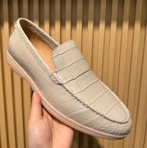 Loro Piana Summer Walk Crocodile Loafers - Handmade Luxury Shoes