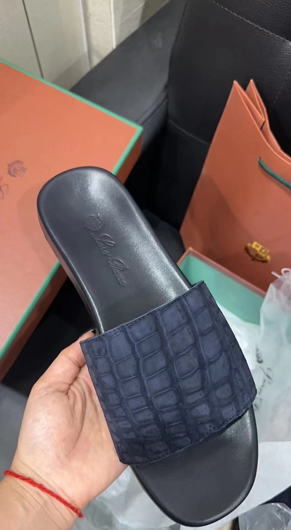Loro Piana Alligator Leather Loafer Slides - New Collection | ZILLIMARK