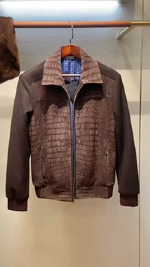 Stefano Ricci Crocodile Jacket - Matte Finish, Luxury Men's Outerwear 1 Stefano Ricci Crocodile Jacket - Matte Finish, Luxury Men's Outerwear