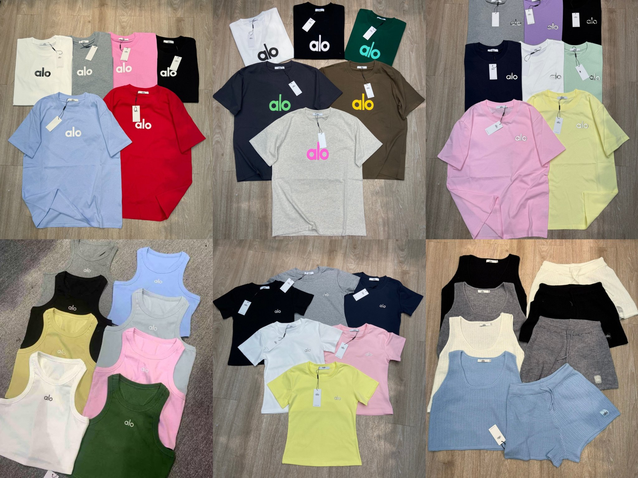 alo系列特价福利🉐💥💥💥 👇11款T恤超值清货 1件起/55 50件起/49 100件起/45 有实力的老板们拼手速，都是当季新款，百分百棉，平台三位数的品质，清货价不退换
