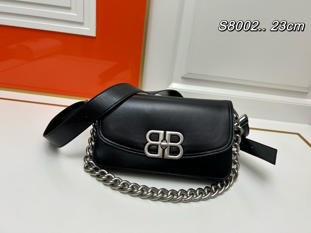 Replica AAA+ Designer
 Balenciaga Crossbody & Shoulder Bags Black White Unisex Cowhide Casual