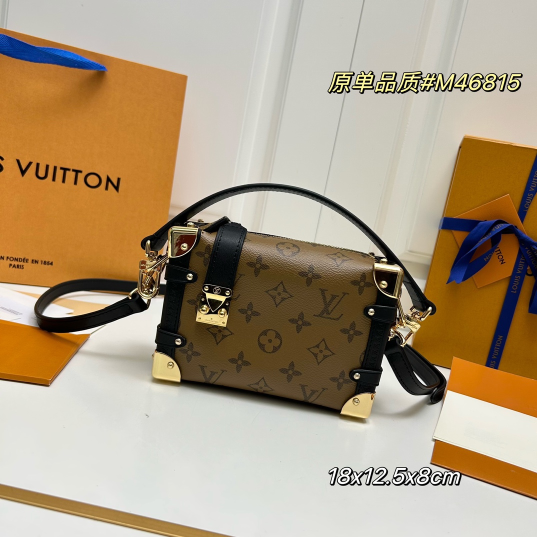 NO:181220,Super-grade original leather M46815 yellow flower presbyopia early spring series Cruise series, Gu Ailing Mimi, Gu Ailing walked out with this bag on the show, boldly used the design concept of soft and hard, inspired by the brand's suitcase, the leather is extremely soft, the body is decorated with curved corners, right angles and traditional suitcase elements, which achieves the perfect fusion of leather and metal, softness and hardness. Size 18×12.5×8, genuine LV, louis vuitton19860909特级 原厂皮 M46815 黄花 老花早春系列Cruise系列,谷爱凌Mimi,秀场上谷爱凌拿着这个包走出来真的燃炸了,大胆的用软硬兼施的设计理念,灵感源自品牌的旅行箱,皮质却极为柔软,包身饰有弯角,直角和传统的旅行箱元素,做到了皮革和金属,柔软和坚硬的完美融合.尺寸18×12.5×8,正品级LV,louis vuitton,Bag